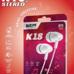 K18 In-Ear Wired Earphones – 3.5mm Jack, Black & White, Noise Isolation, Super & Precision Bass, Mic