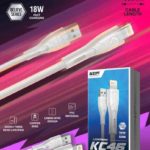 KC 46 Lightning USB Cable 18W Fast Charging Color White