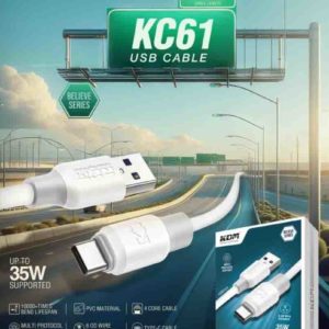 KC 61 USB Type C Cable Up To 35W Supported 4 Core 1000 mm