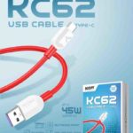 KC 62 USB Type Cable 45W Fast Charging Cable Length 1000 MM