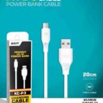 KC P3 USB Type C Power Bank Charging Cable Fast Charging Cable Length 20CM Color White