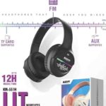 KM 551H Lit Wireless Headphones – RGB Light, 12-Hour Playtime, FM/TF/AUX, HD Mic, Voice Assistant, Type-C Charging