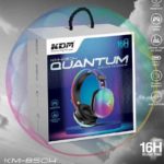 KM 850H Quantum Wireless Headphones – Gaming Mode, RGB Lights, EQ Customization, 16H Playtime, FM/TF/AUX, Voice Assistant