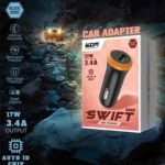 UC 60 Swift Car Adapter – 3.4A 17W Output, Auto ID, Over Voltage & Current Protection, Universal Compatibility
