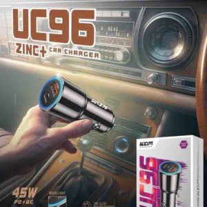 UC 96 ZINC+ Type-C Charger – 45W Quick Charging, Zinc Alloy, Moonlight Interior, Multi-Protocol & Full Safety Protection