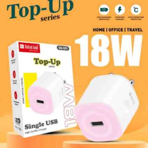 United Gold Single USB High Quality Charger 18W Top Up Series Pack of 50