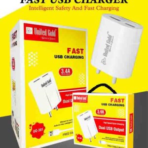 United Gold Fast Mobile Charger Intelegent Safety And Fast Charging 3.4 A