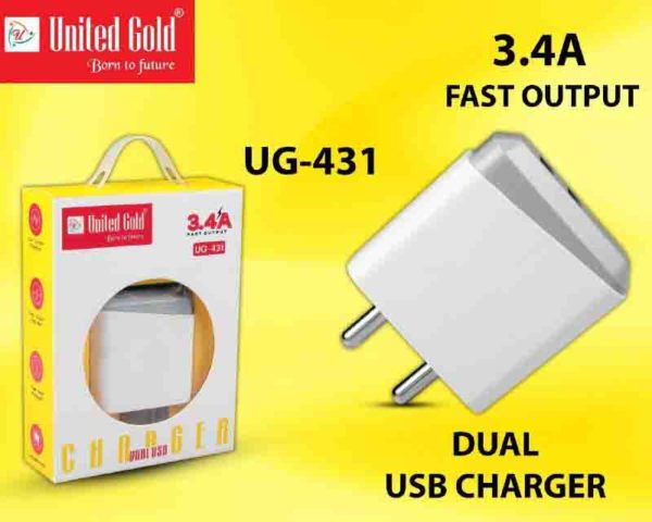 United Gold Dual USB Charger 3.4 A