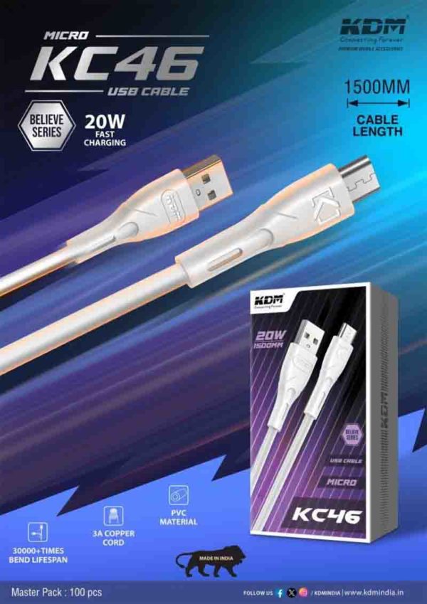 kc 46 usb cable length 1500 mm