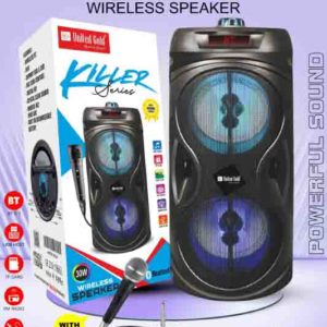 United Gold 30W Portable Bluetooth Speaker with Mic – USB Host, TF Card, FM Radio, AUX Input (Pack of 8)