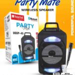 United Gold Party Mate Wireless Speaker 30W Portable Bluetooth Speaker – USB Host, TF Card, FM Radio, AUX Input (Pack of 4)
