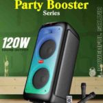 United Gold Party Booster Series 120W Wireless Party Speaker – USB Host, TF Card, FM Radio, AUX Input